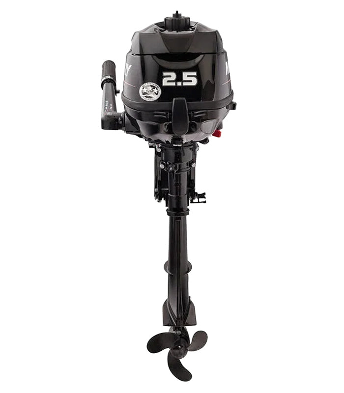 Mercury 2.5hp Tiller FourStroke Outboard Motor - 15" Shaft, Manual Tilt/Trim, Manual Start