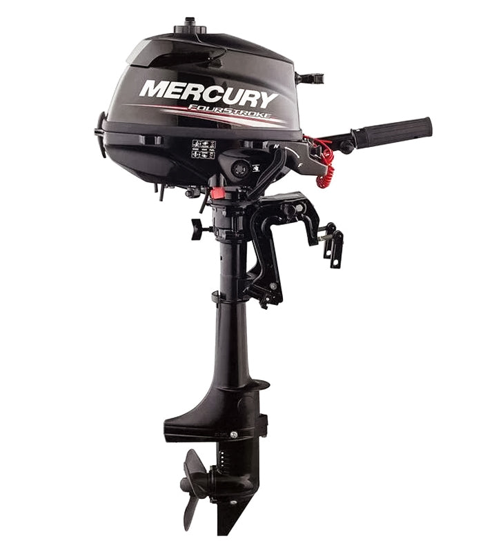 Mercury 2.5hp Tiller FourStroke Outboard Motor - 15" Shaft, Manual Tilt/Trim, Manual Start