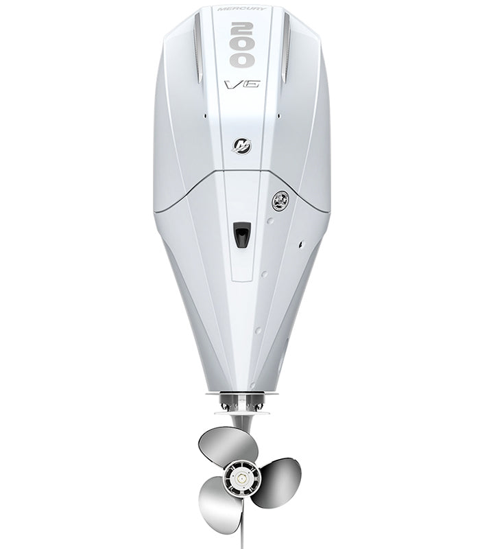 Mercury 200hp White DTS Outboard 200CXL Counter Rotation | Digital Throttle and Shift, Electric Start, 25" Shaft