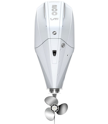 Mercury 200hp White DTS Outboard 200CXL Counter Rotation | Digital Throttle and Shift, Electric Start, 25" Shaft