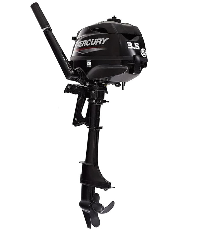 Mercury 3.5hp Tiller FourStroke Outboard Motor - 15" Shaft, Manual Tilt/Trim, Manual Start